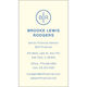 Vertical Circle Initials Contact Cards - Raised Ink Image 2 of 3